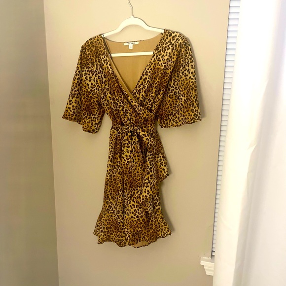 miami Dresses & Skirts - Flirty Leopard Wrap Dress